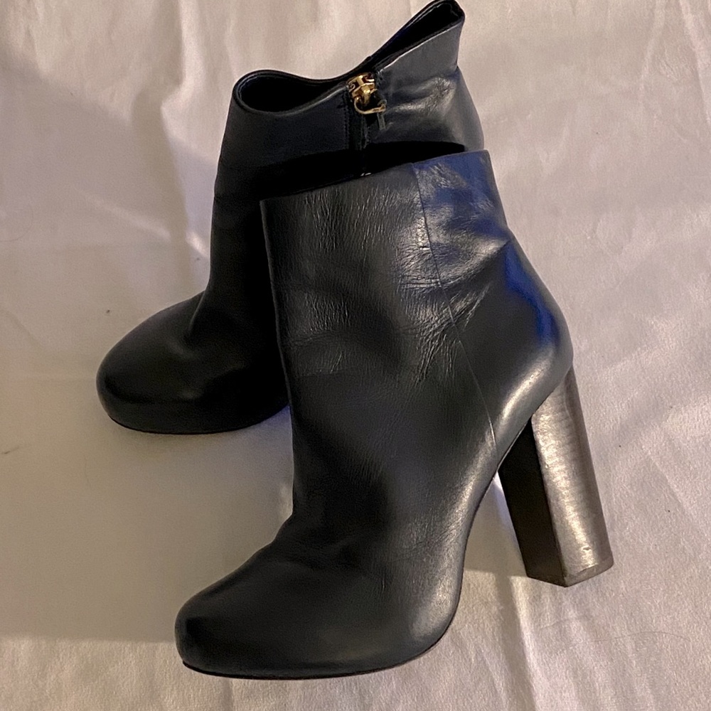 Joie Dark Blue Leather Boots